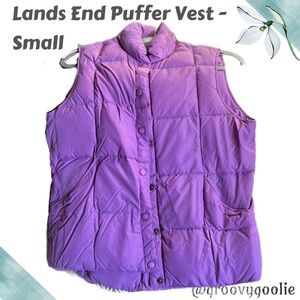 Lands End Purple Puffer Vest - Women’s 6/8 (small)